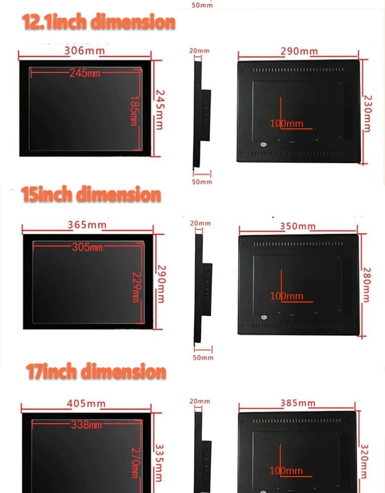 1500 nit lcd monitor IP65 of 15 inch touch screen display lcd monitor with sunlight readable lcd monitor