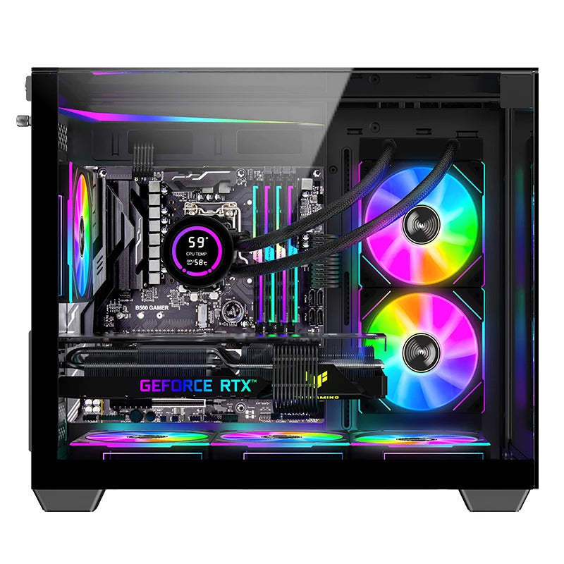 Gaming Desktop Ryzen 7 5700X NVIDIA RTX 4060 32GB DDR4 RAM 1TB M.2 NVMe SSD WIFI Pc for Gaming DesignOffice Prebuilt Gaming Pc