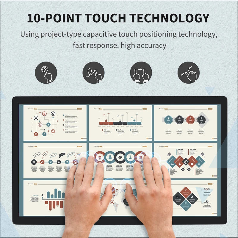 24 Inch Touch Screen Monitor Pc Touchscreen Monitor Industrial Android Window 10 All In One Pc For Commercial