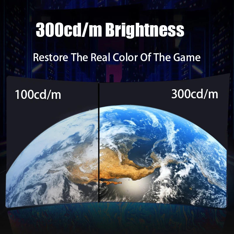 24 inch 1K 165hz Curved Gaming Monitor 144hz 1MS VA FHD Desktop Displays 300cd/m² For PC Monitors Gamer Built-in speaker DP