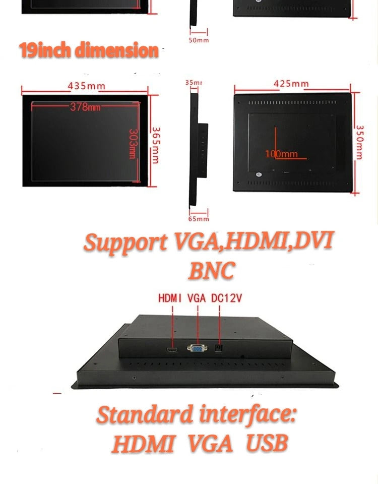 1500 nit lcd monitor IP65 of 15 inch touch screen display lcd monitor with sunlight readable lcd monitor