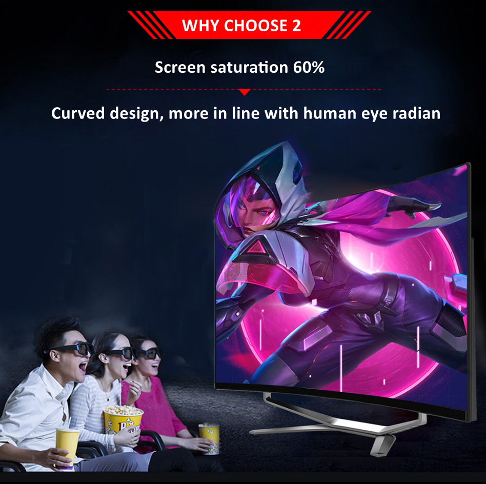 Aotesier High Quality Desktop Computer 27 Inch All in One Gaming PC i7 CPU 8 core with Geforce NVIDIA GDDR5 PC Gamer using