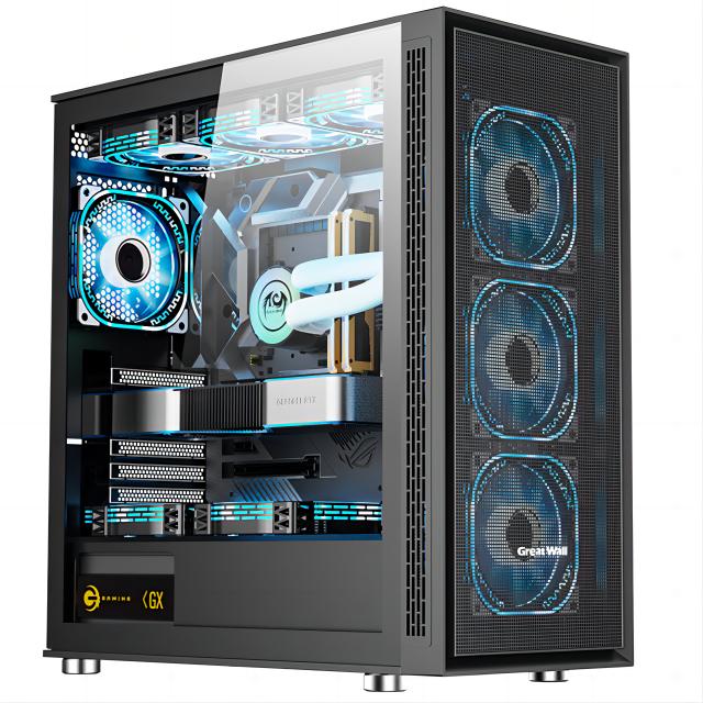 Aotesier DIY Game Desktop Host Motherboard CPU 16G RAM 500G SSD Power Supply PC Gaming Desktop Computer with A8 7680 CPU gamer