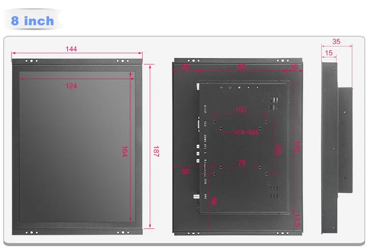 Monitor HD 10.1 inch 2K touch Screen portable 2HDMI IPS USB powered for PC ps4 raspberry pie win7 8 10 medical factory
