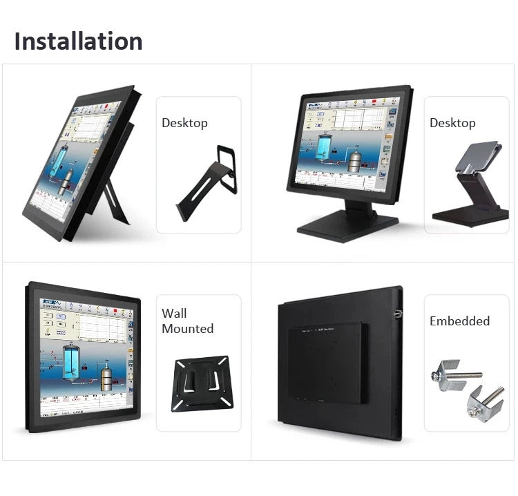 AOTESIER 1500 nits sun readable outdoor IP65 19 inch touch monitor ,Industrial monitor ,capacitive touch screen monitor for boat