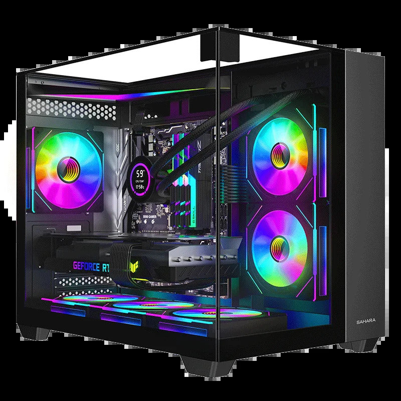 Gaming Desktop Ryzen 7 5700X NVIDIA RTX 4060 32GB DDR4 RAM 1TB M.2 NVMe SSD WIFI Pc for Gaming DesignOffice Prebuilt Gaming Pc