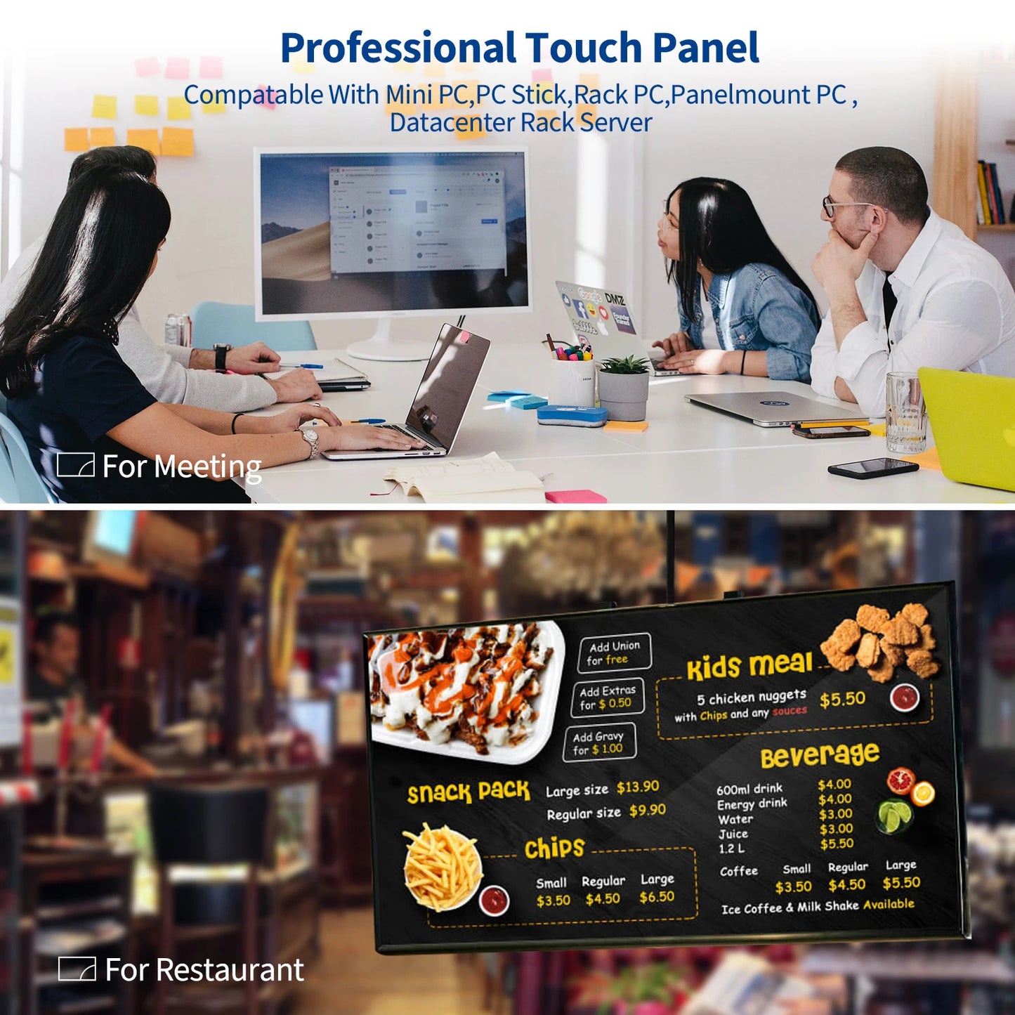 24 Inch Touch Screen Monitor Pc Touchscreen Monitor Industrial Android Window 10 All In One Pc For Commercial