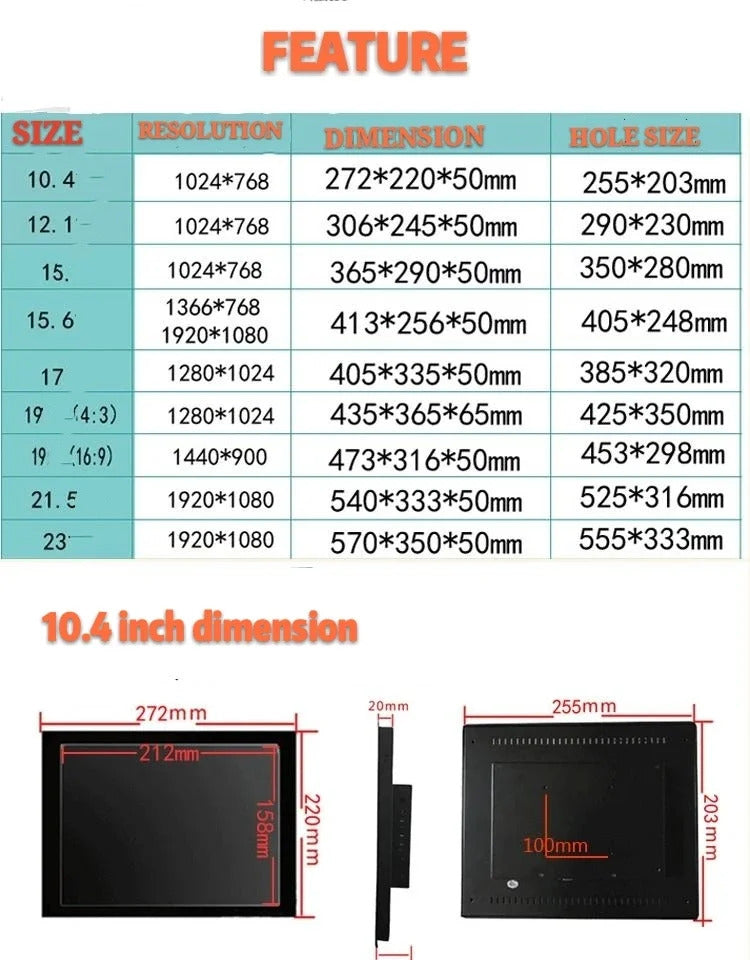 Marine 13.3 Inch P133WUGA-A 1000 Nits Outdoor Lcd Touch Screen Display IP65 Waterproof AG Glass Binding Touch Screen Monitor