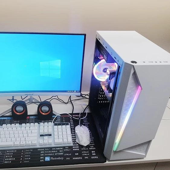 Aotesier Gaming PC core A8 7680CPU 16G RAM Win10 Gaming Desktop Computer with 24 inch monitor gaming headset and keyboard mouse also gaming,1T hdd