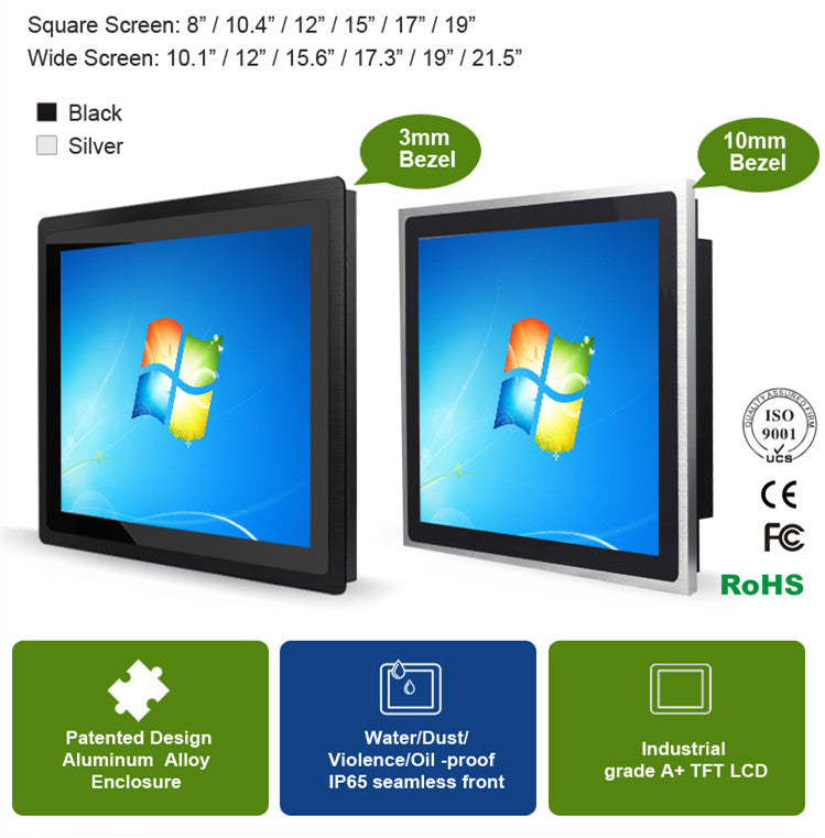1500 nit lcd monitor IP65 of 15 inch touch screen display lcd monitor with sunlight readable lcd monitor