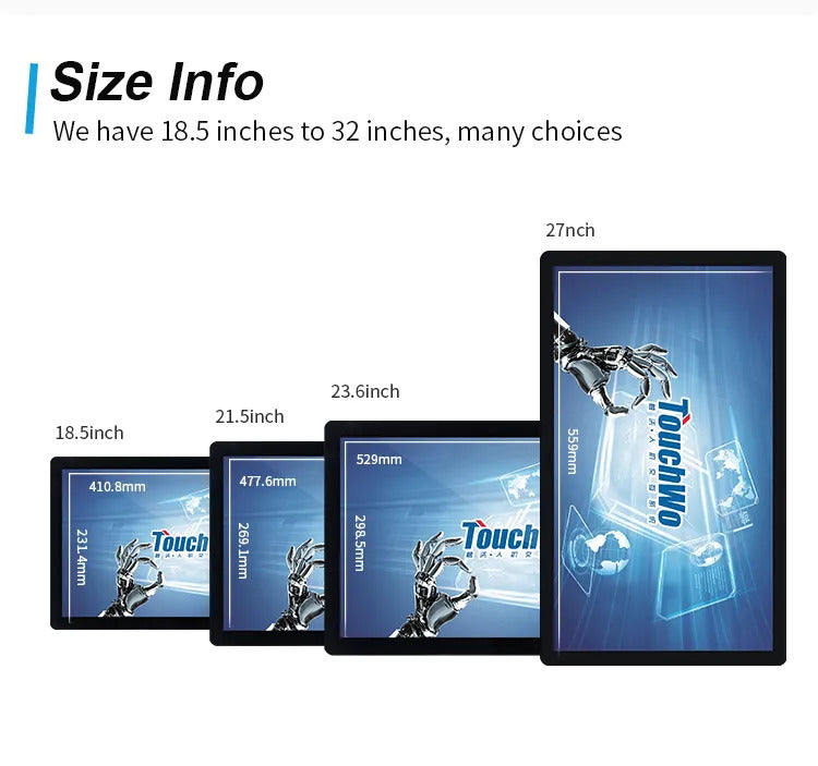 24 Inch Touch Screen Monitor Pc Touchscreen Monitor Industrial Android Window 10 All In One Pc For Commercial