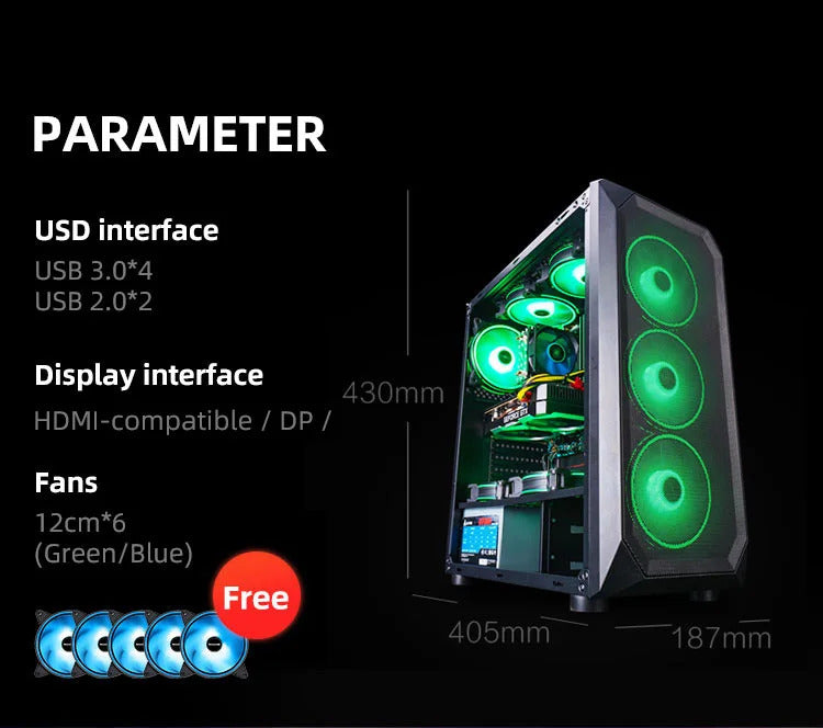 Customize Gaming Pc A8 7680 8G/16G RAM 120G/500G SSD NVME Pc Gamer Complete For Desktop Customize PC Gaming mini pc for game