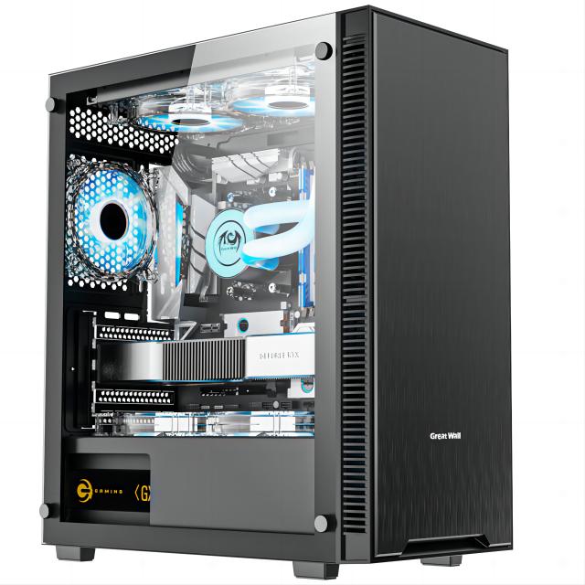 Aotesier DIY Game Desktop Host Motherboard CPU 16G RAM 500G SSD Power Supply PC Gaming Desktop Computer with A8 7680 CPU gamer
