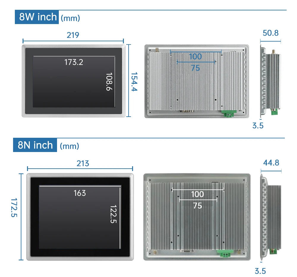17 Inch Industrial Touch Screen Panel Pc Aluminum Case Embedded Front Ip65 All In One Industrial Panel Pc
