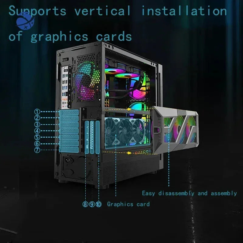 Desktop computer I9 14900k DDR5 32G 6800 2000GB 2TB SSD RTX4080 Super PC win11 PC GAMING Desktop Middle Tower Computer GAME
