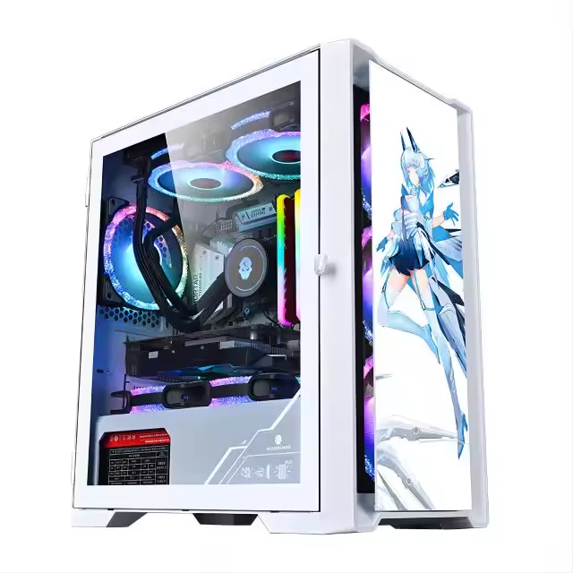 aotesier white gamer desktop computer best price high quality system unit Core i7 I5 i9 16GB RAM RTX GTX 12GB GPU new gaming pc