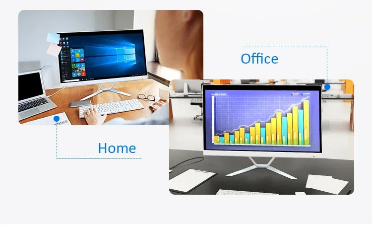 34 inch Curved All In One PC 4K HD Fish Screen All In One Computer16GB RAM Adjustable Office Computer