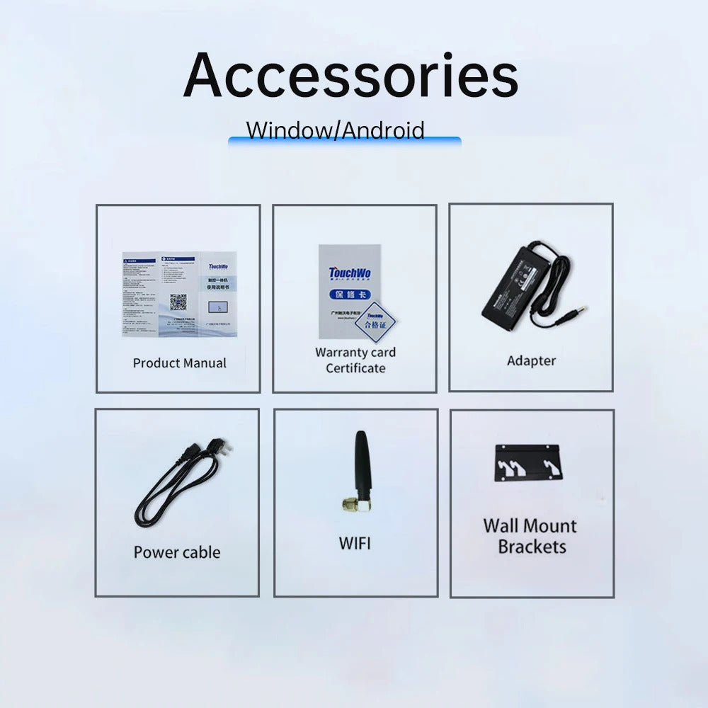 24 Inch Touch Screen Monitor Pc Touchscreen Monitor Industrial Android Window 10 All In One Pc For Commercial