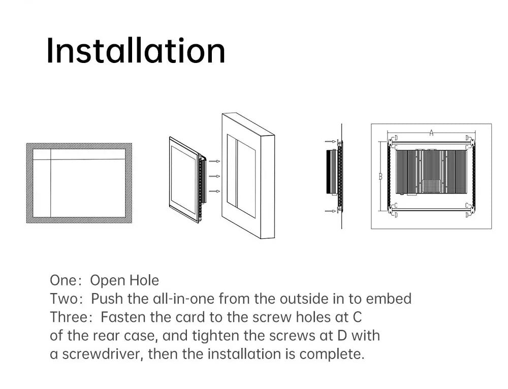 17 Inch Industrial Touch Screen Panel Pc Aluminum Case Embedded Front Ip65 All In One Industrial Panel Pc