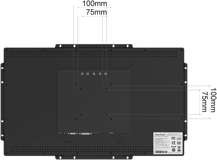 1000nits  27 inch 10 Points PCAP Open Frame Touch Screen LCD Display Monitors HDMI+VGA+DVI 1920x1080 Black