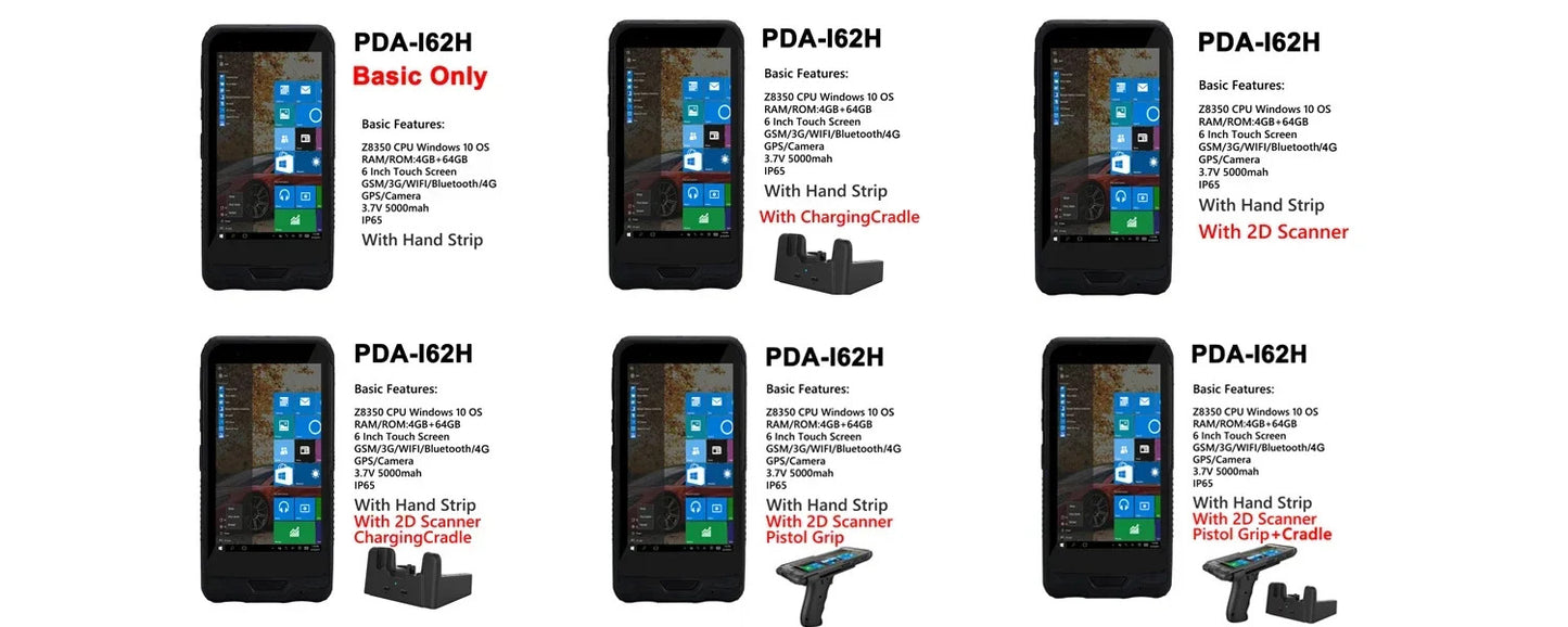 Handheld PDA Terminal Wins 10 Portable Data Collector 2D Barcode Scanner WIFI 4G Bluetooth GPS