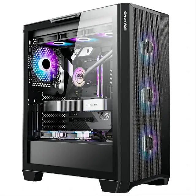 Gaming PC core i9 E5-2650 CPU , RTX 3050, B760 DS3H, 16GB RAM , 256G 512G SSD, 5 Fans RGB Case (I5 i7 cpu)