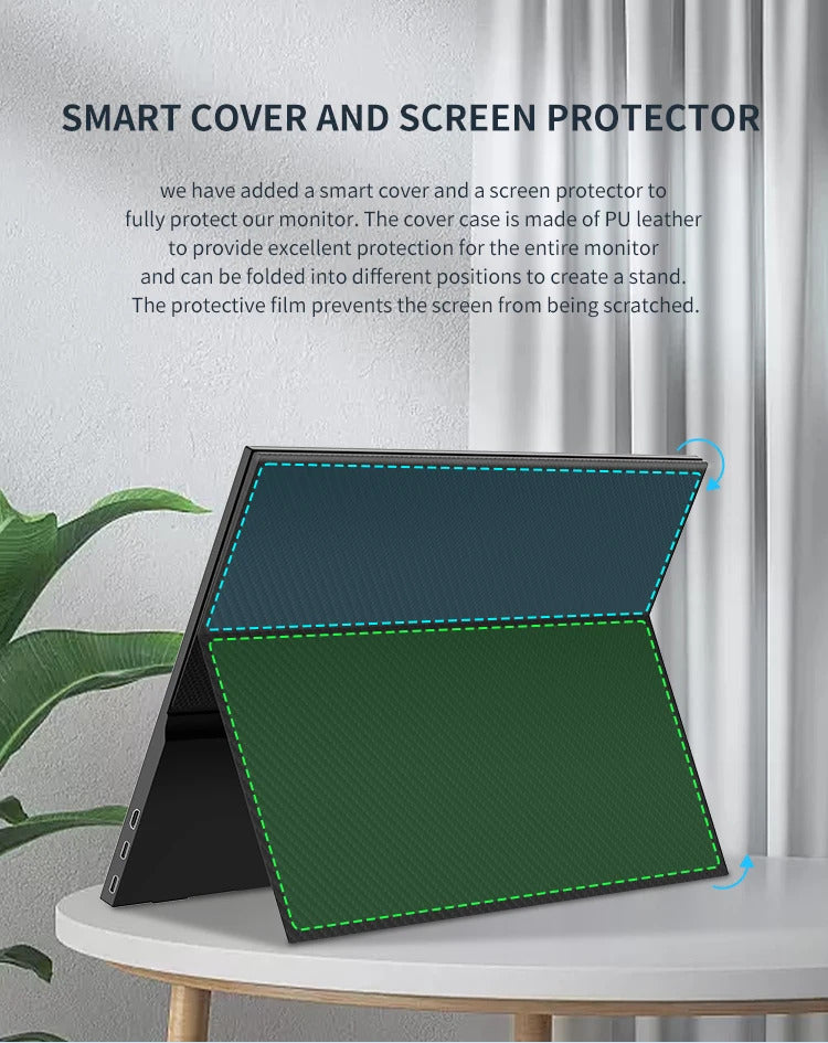 15.6'' Touch Portable Monitor Gaming 1080P FHD IPS USB-C HDMI Computer Display for Switch Xbox One PS4/5 Phone Pc Laptop