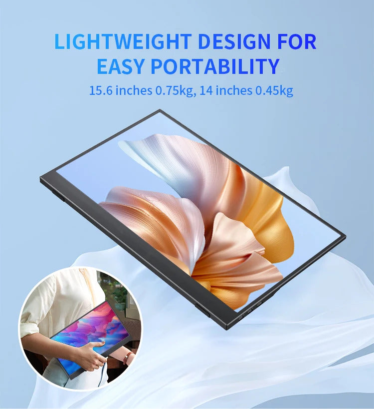 15.6'' Touch Portable Monitor Gaming 1080P FHD IPS USB-C HDMI Computer Display for Switch Xbox One PS4/5 Phone Pc Laptop