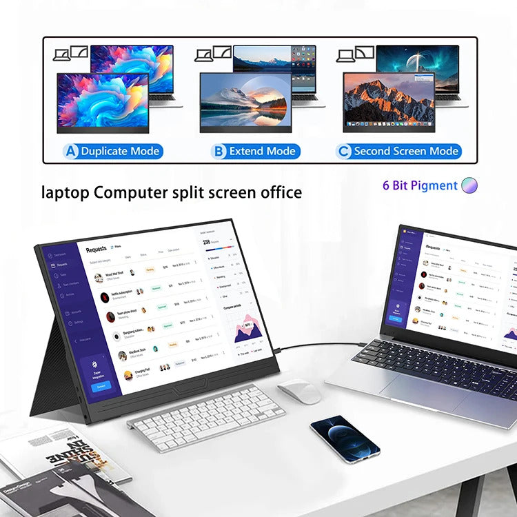 15.6'' Touch Portable Monitor Gaming 1080P FHD IPS USB-C HDMI Computer Display for Switch Xbox One PS4/5 Phone Pc Laptop