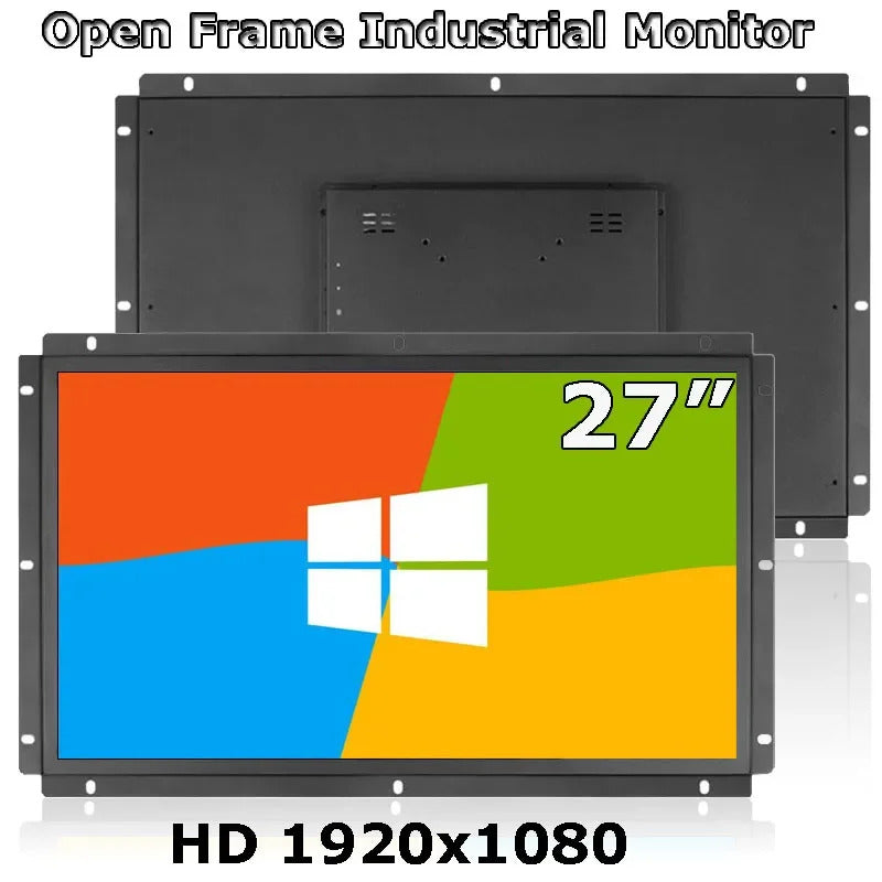 1000 Nits Outdoor Use 27 Inch 1920x1080 Open Frame Industrial Touch Monitor For KIOSK/Automation Equipment With VGA HDMI