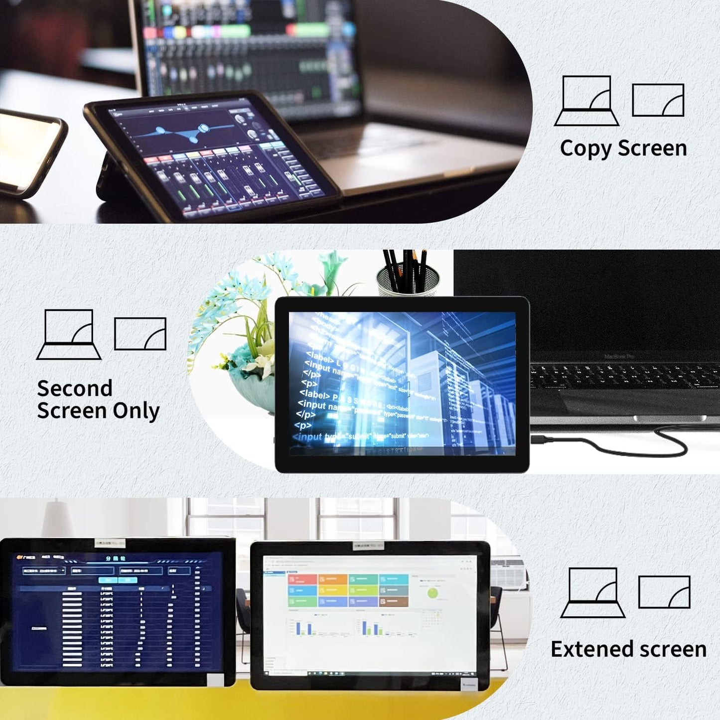 1000 nits 27 inch Capacitive Multi-Touch Screen Industrial Monitor, 16:9 Display 1920 x 1080P, Built-in Speakers, VGA, DVI & HDMI Monitor for PC, POS, Small Business, Restaurant