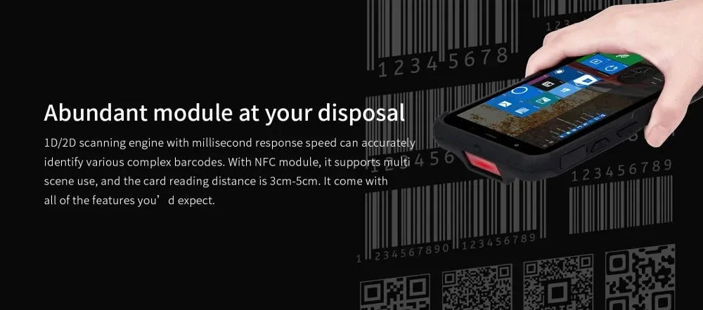 Handheld PDA Terminal Wins 10 Portable Data Collector 2D Barcode Scanner WIFI 4G Bluetooth GPS