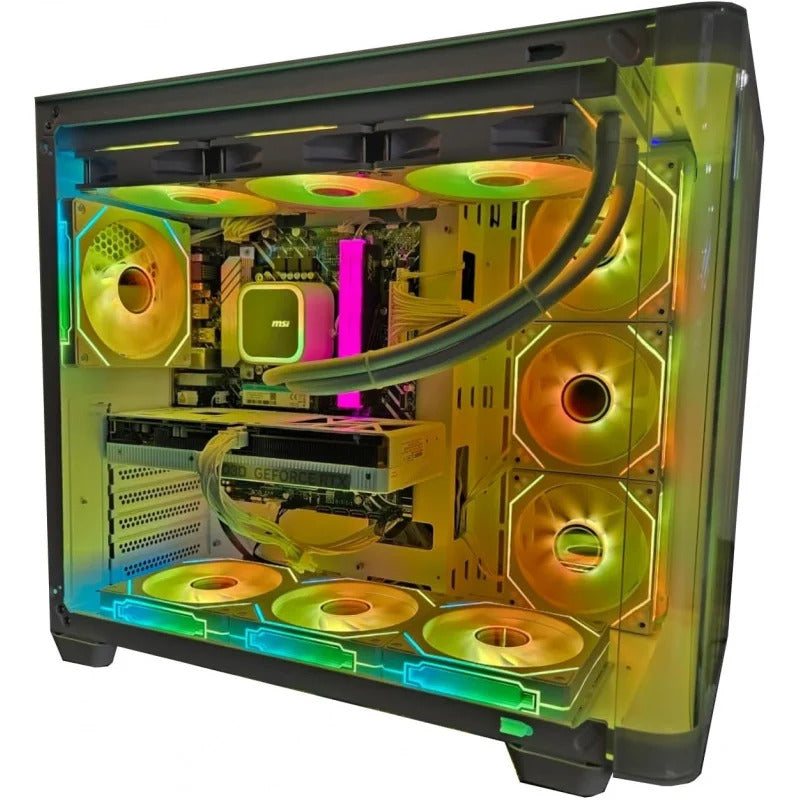 Gaming PC core i9 E5-2650 CPU , RTX 3050, B760 DS3H, 16GB RAM , 256G 512G SSD, 5 Fans RGB Case (I5 i7 cpu)
