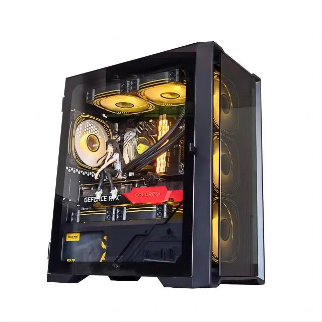 Gaming PC core i9 E5-2650 CPU , RTX 3050, B760 DS3H, 16GB RAM , 256G 512G SSD, 5 Fans RGB Case (I5 i7 cpu)