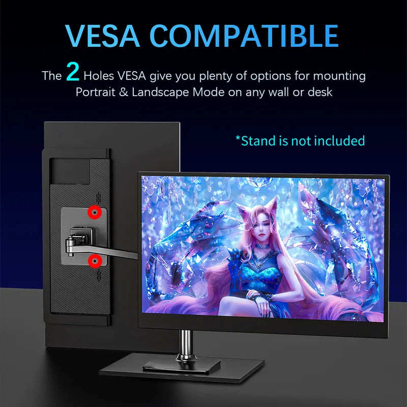 15.6 Inch Portable Monitor Touch Screen Monitor with VESA FHD 1080P IPS Gaming Display  for Laptop PS4/5 Switch Xbox Phone