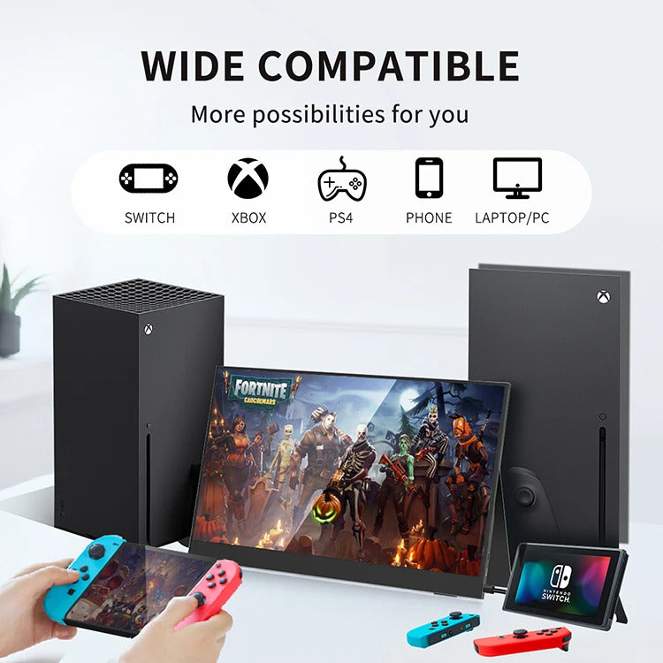 15.6'' Touch Portable Monitor Gaming 1080P FHD IPS USB-C HDMI Computer Display for Switch Xbox One PS4/5 Phone Pc Laptop