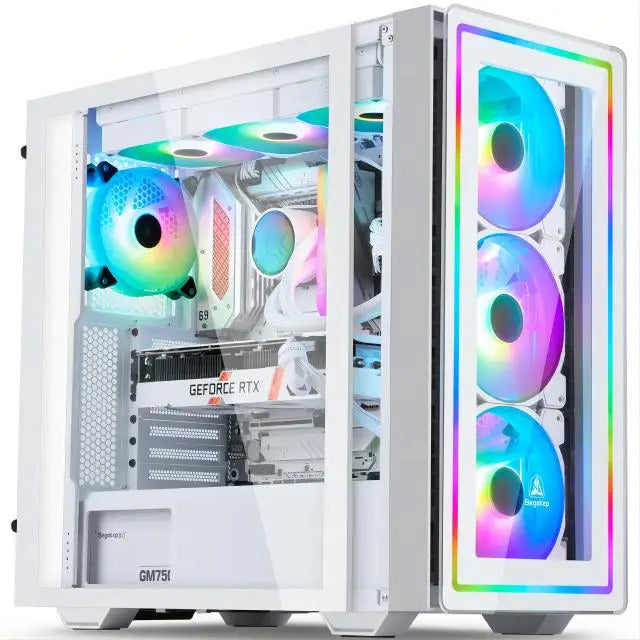 Gaming PC core i9 E5-2650 CPU , RTX 3050, B760 DS3H, 16GB RAM , 256G 512G SSD, 5 Fans RGB Case (I5 i7 cpu)