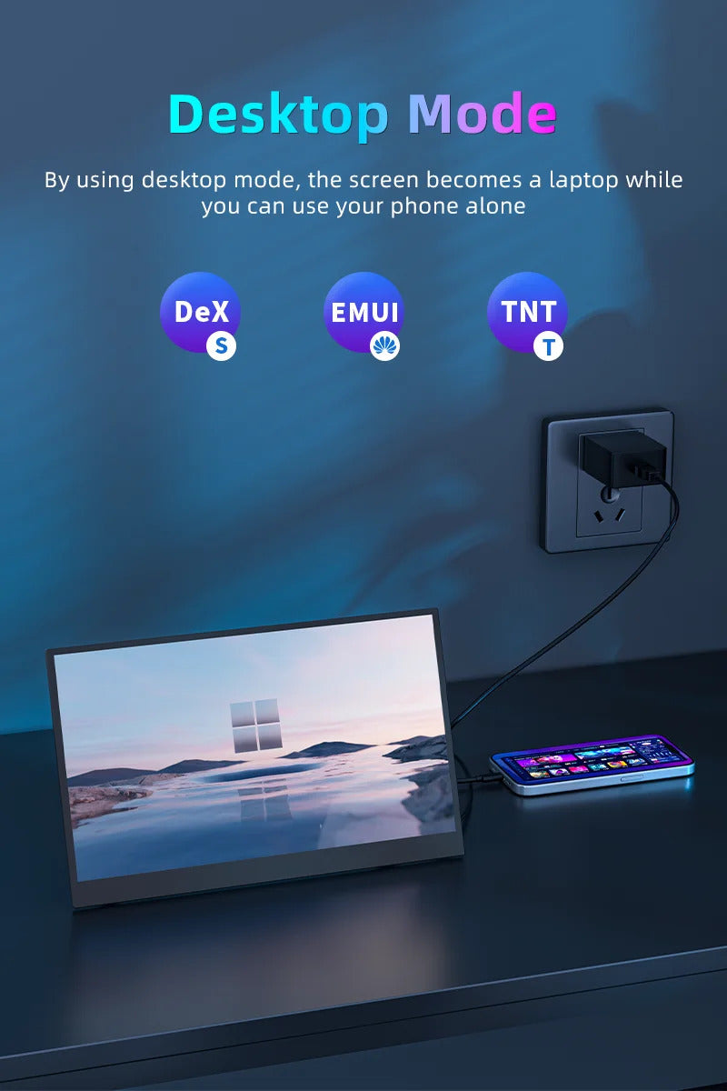 15.6 Inch Portable Monitor Touch Screen Monitor with VESA FHD 1080P IPS Gaming Display  for Laptop PS4/5 Switch Xbox Phone