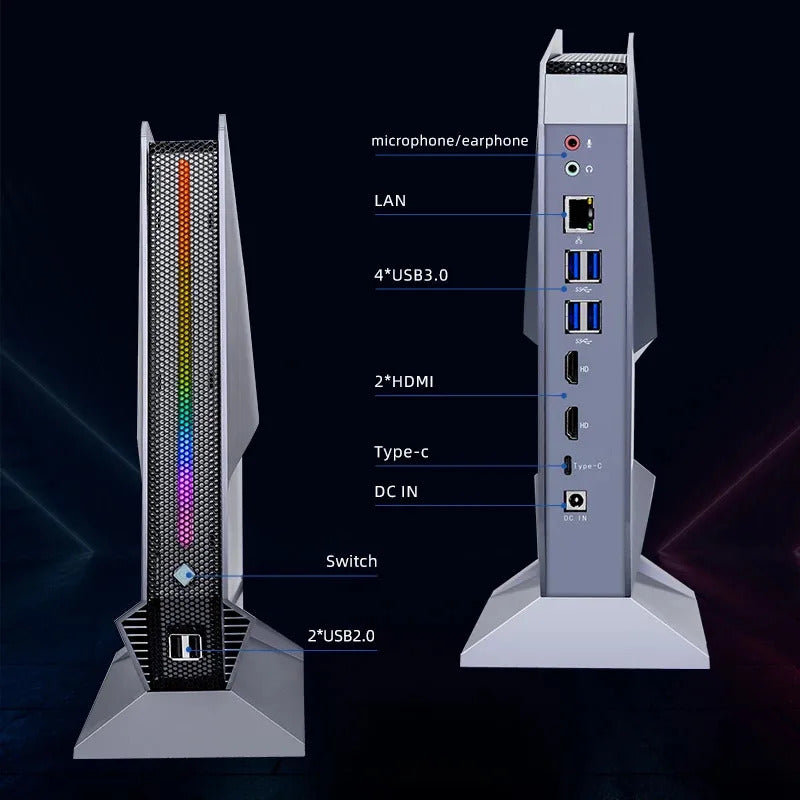 Topton Gaming Mini PC Intel i9 13900H 12900H i7 13800H 12700H Nvidia RTX4060 3050 8G Desktop Gamer Mini Computer Win11 Pro WiFi6