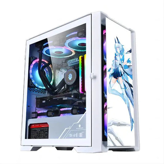 aotesier white gamer desktop computer best price high quality system unit Core i7 I5 i9 16GB RAM RTX GTX 12GB GPU new gaming pc
