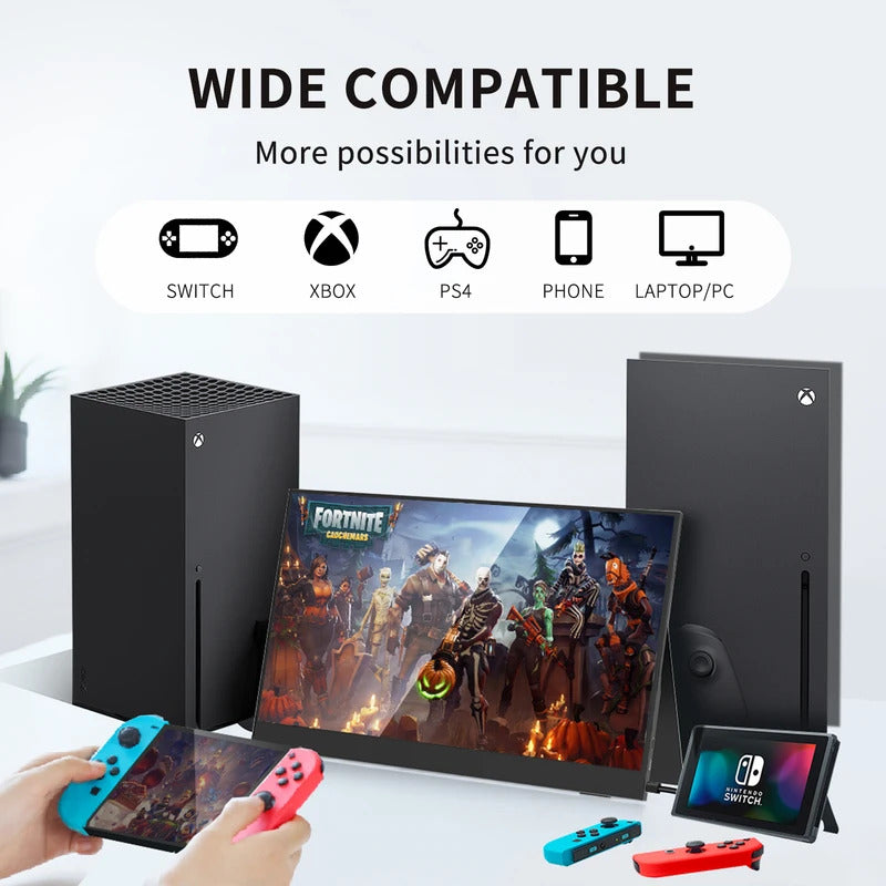 15.6'' Touch Portable Monitor Gaming 1080P FHD IPS USB-C HDMI Computer Display for Switch Xbox One PS4/5 Phone Pc Laptop