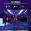 32-inch Ultra-Wide Curved 165Hz Gaming Computer Monitor 1800R Computer Screen, 2KQHD (2560x1440), Angled, DisplayPort,