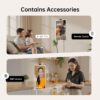 32 inch UHD 4K Smart Portable TV Gen2, 16G +256G Storage, Android OS, 15000mAh, Rolling TV on Wheels with Rotatable Touch Screen, Built-in Battery, Full Swivel Rotation, Voice Remote