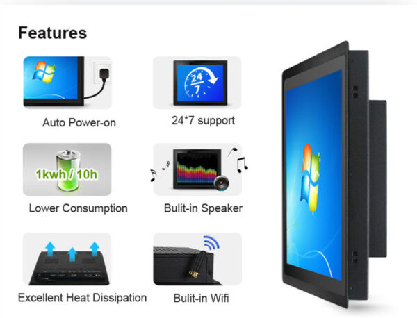 AOTESIER 1500 nits sunreadable outdoor IP65 15.6 inch touch monitor ,Industrial monitor ,resistive touch screen monitor for boat