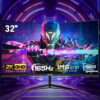 32-inch Ultra-Wide Curved 165Hz Gaming Computer Monitor 1800R Computer Screen, 2KQHD (2560x1440), Angled, DisplayPort,