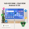32 inch UHD 4K Smart Portable TV Gen2, 16G +256G Storage, Android OS, 15000mAh, Rolling TV on Wheels with Rotatable Touch Screen, Built-in Battery, Full Swivel Rotation, Voice Remote