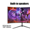 24 inch 1K 165hz Curved Gaming Monitor 144hz 1MS VA FHD Desktop Displays 300cd/m2 For PC Monitors Gamer Built-in speaker DP