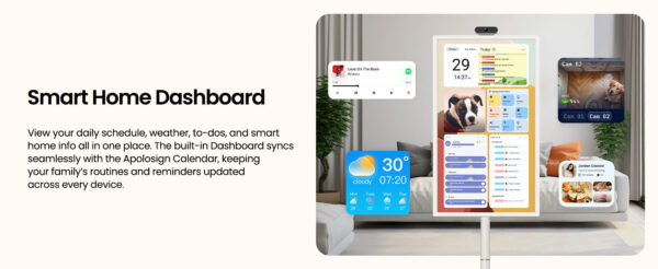 32 inch UHD 4K Smart Portable TV Gen2, 16G +256G Storage, Android OS, 15000mAh, Rolling TV on Wheels with Rotatable Touch Screen, Built-in Battery, Full Swivel Rotation, Voice Remote
