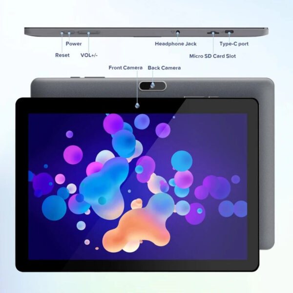 The Cheapest Type-C 10 Inch Tablet Android 14 Allwinner A133 Quad-Core 2.0GHz 4GB RAM 64GB ROM 1280 x 800IPS WIFI 6000mAh