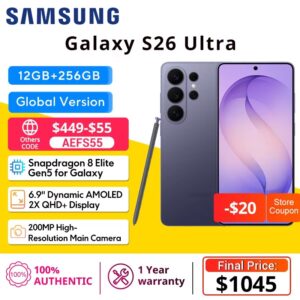 Global Version Samsung Galaxy S26 Ultra 5G Smartphone Snapdragon® 8 Elite Gen 5 Processor 120Hz 6.9” Dynamic AMOLED 2X Display